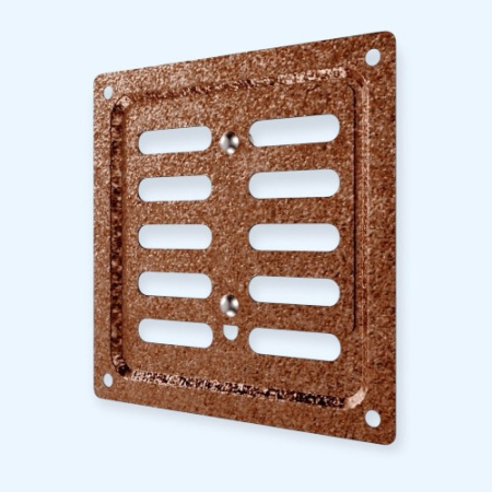 1515MER Antique copper ERA Решетка вентиляционная MER регулируемая 150x150 окраш.сталь Antique copper